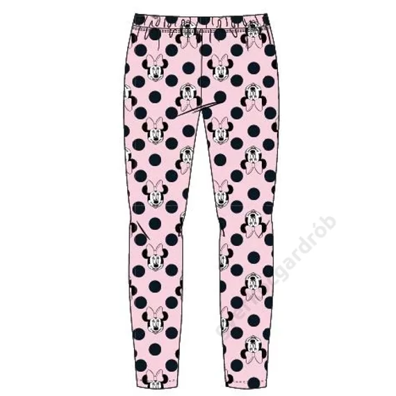 Minnie mintával díszített halvány rózsaszín leggings, cicanadrág 104