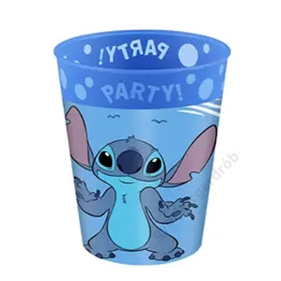 Disney Lilo és Stitch mikrózható prémium műanyag pohár 250 ml